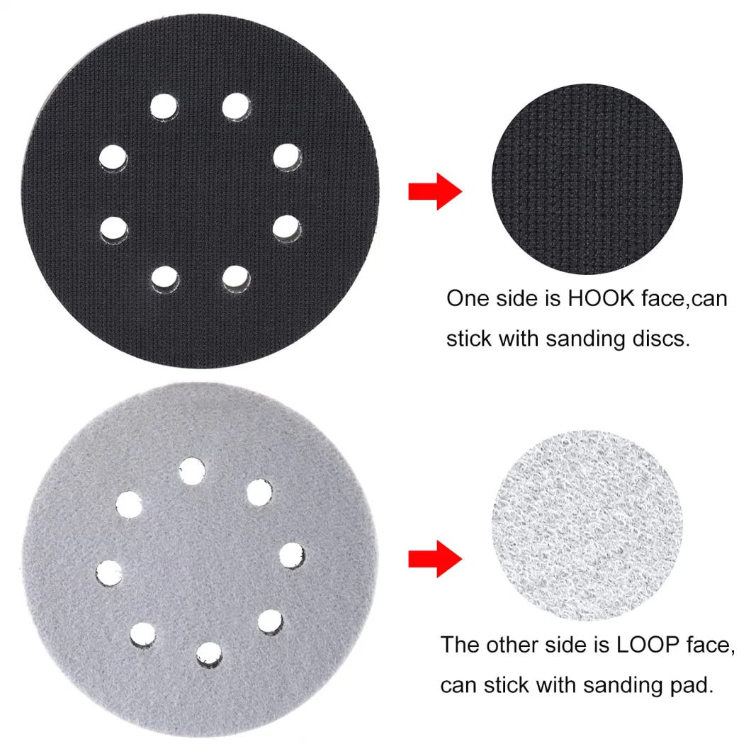 5inch 6inch 3mm 70 Holes 6 Inch 150mm OEM Sanding Disc Hook and Loop Sanding Disc Backing Pad Cushion Protection Interface Pad