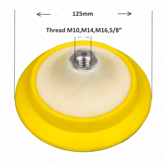 후크 루프 연마 패드 5/8 스레드 백킹 플레이트 패드